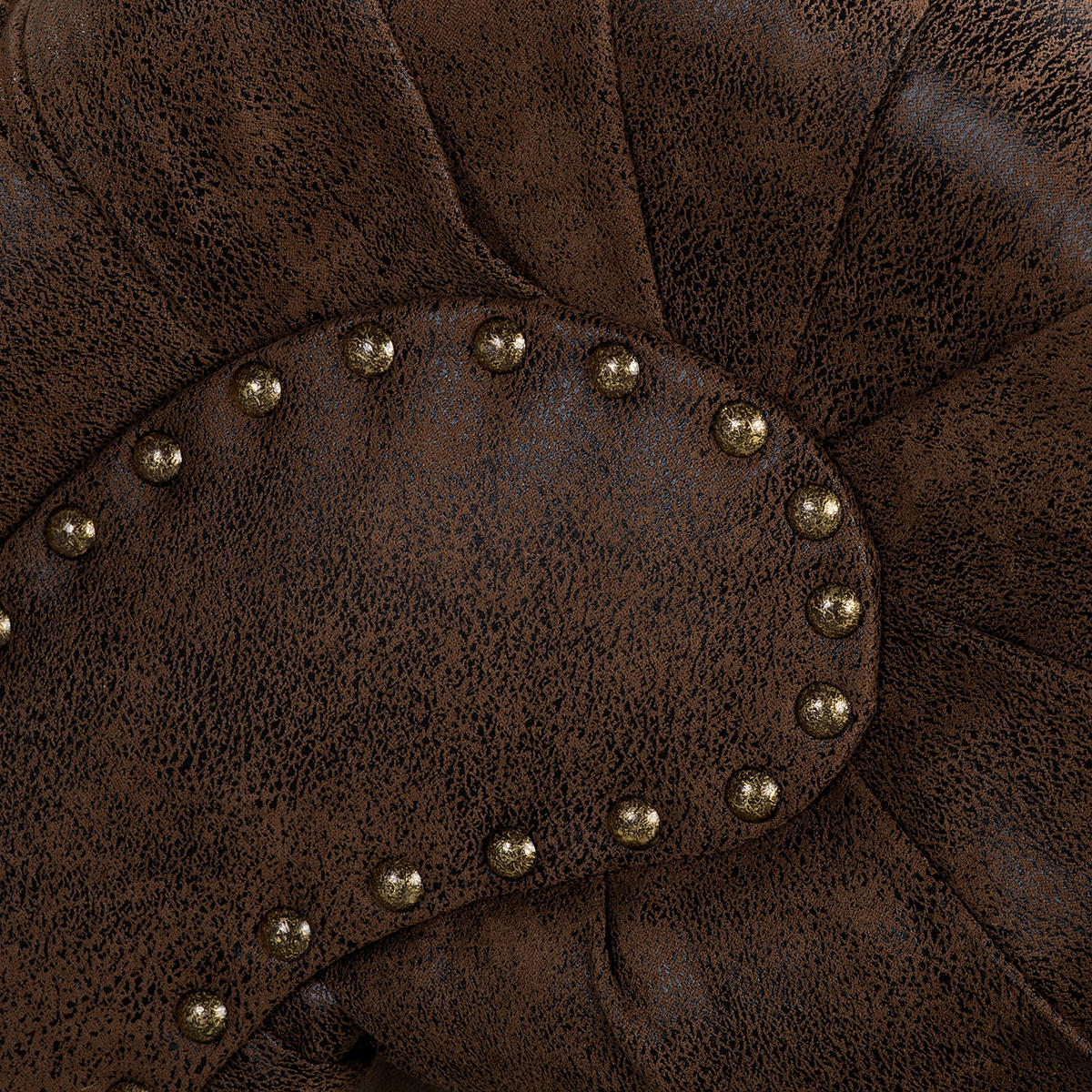 RÉCAMIERE Lederlook Dunkelbraun  - Dunkelbraun/Braun, Design, Holz/Textil (185/93/75cm) - Livetastic