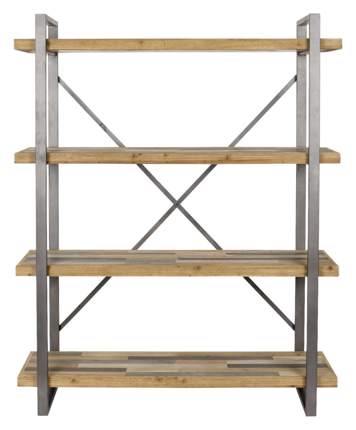 REGÁL, farba vlašského orecha, 120/149/39 cm - farba vlašského orecha, Trend, kov/kompozitné drevo (120/149/39cm) - Livetastic