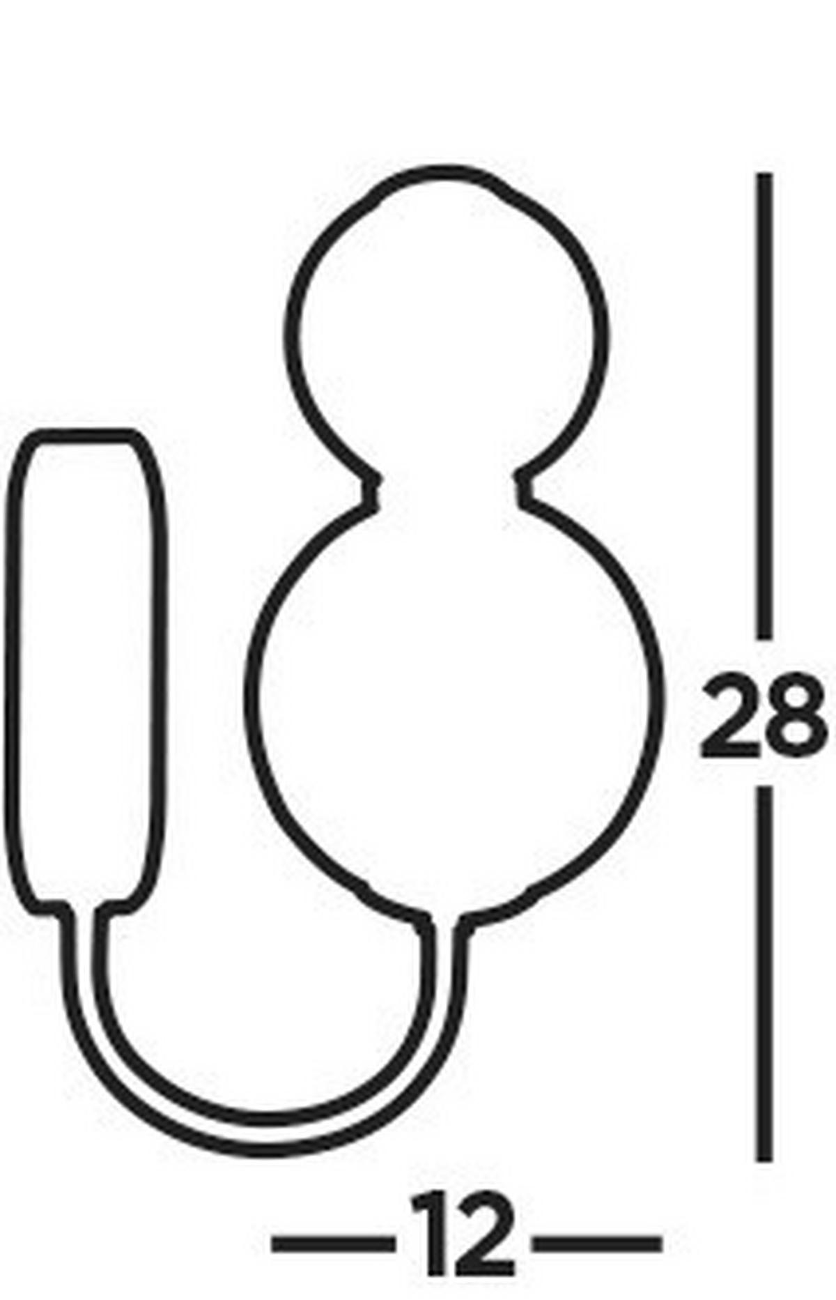 LED-WANDLEUCHTE 12/28 cm   - Chromfarben/Weiß, Basics, Glas/Metall (12/28cm)