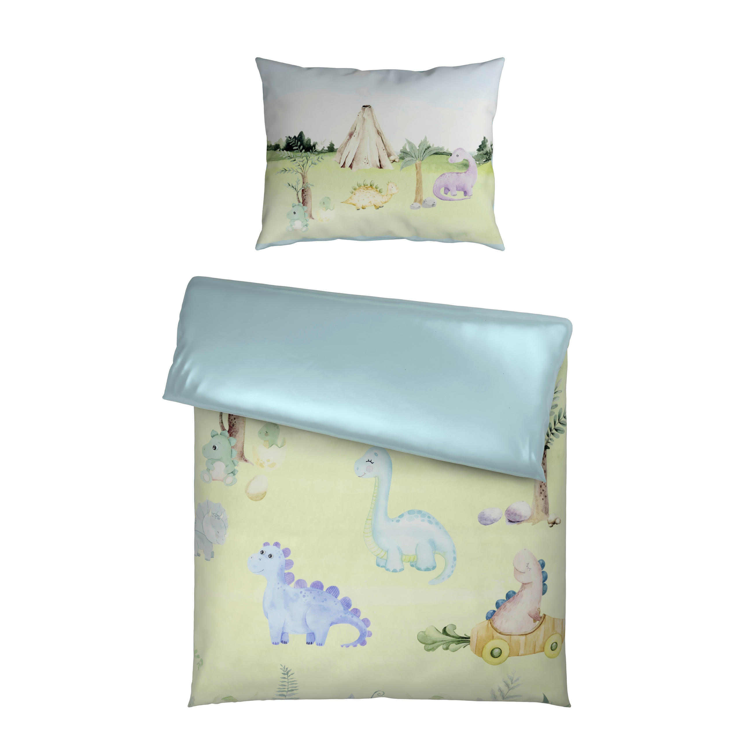 POVLEČENÍ PRO MIMINKO 100/135 cm  - bílá/zelená, Basics, textil (100/135cm) - Patinio