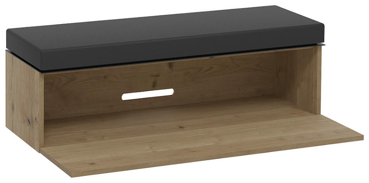 BANCĂ PENTRU HOL  - gri deschis, Design, piele - Voglauer