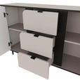 SIDEBOARD  in 136,8/82/35,2 cm  - Kaschmir/Schwarz, MODERN, Holzwerkstoff/Kunststoff (136,8/82/35,2cm) - Carryhome