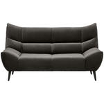 2-SITZER-SOFA in Mikrofaser Dunkelgrau  - Dunkelgrau/Schwarz, Design, Textil/Metall (190/106/99cm) - Xora