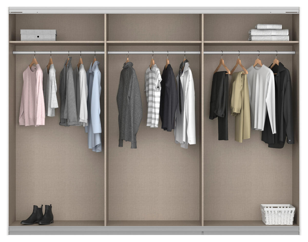 SCHWEBETÜRENSCHRANK in Anthrazit  - Anthrazit, Konventionell, Holzwerkstoff/Metall (271/210/62cm) - Xora