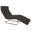 RELAXLIEGE in Mikrofaser Mokka  - Chromfarben/Mokka, Design, Textil/Metall (65/91/170cm) - Chilliano