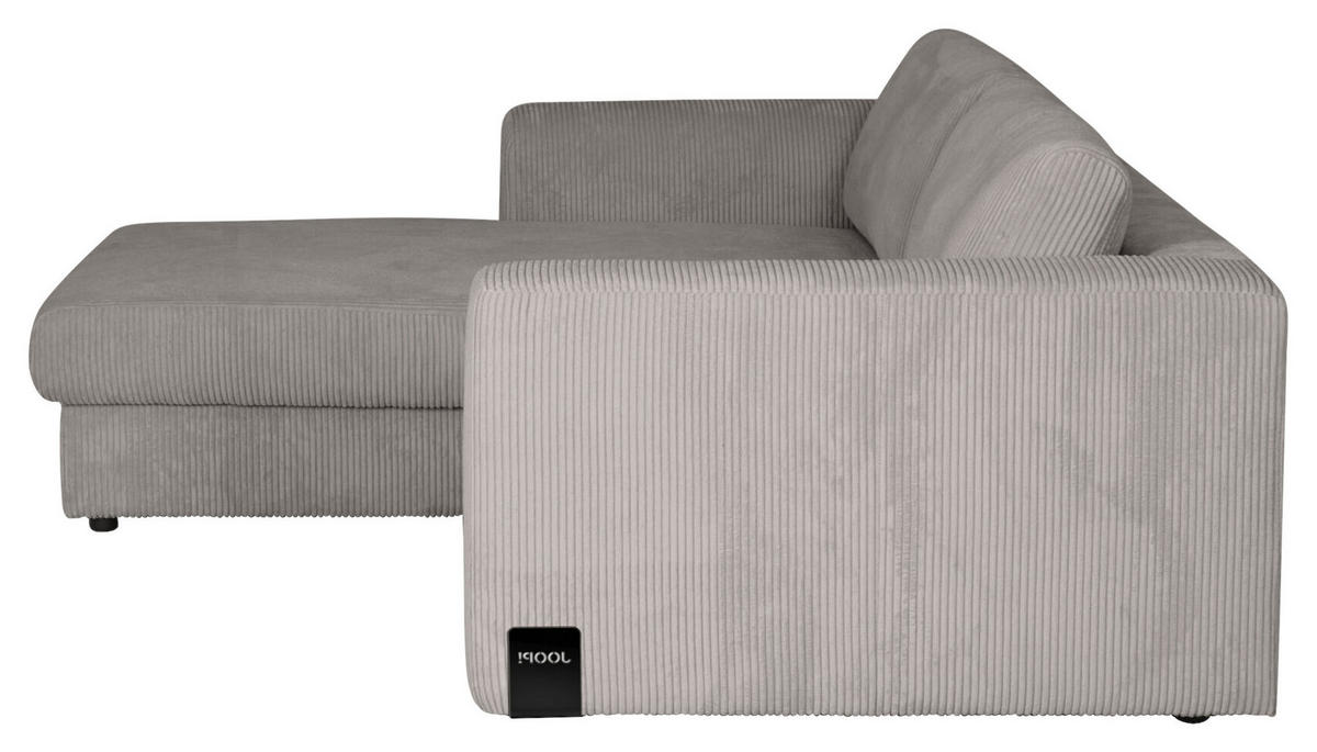 ECKSOFA JOOP Grau Cord Rücken echt  - Schwarz/Grau, KONVENTIONELL, Kunststoff/Textil (192/269cm) - Joop!