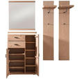 GARDEROBE 4-teilig  in 155/204/38 cm  - Eichefarben, Natur, Holz/Holzwerkstoff (155/204/38cm) - Linea Natura