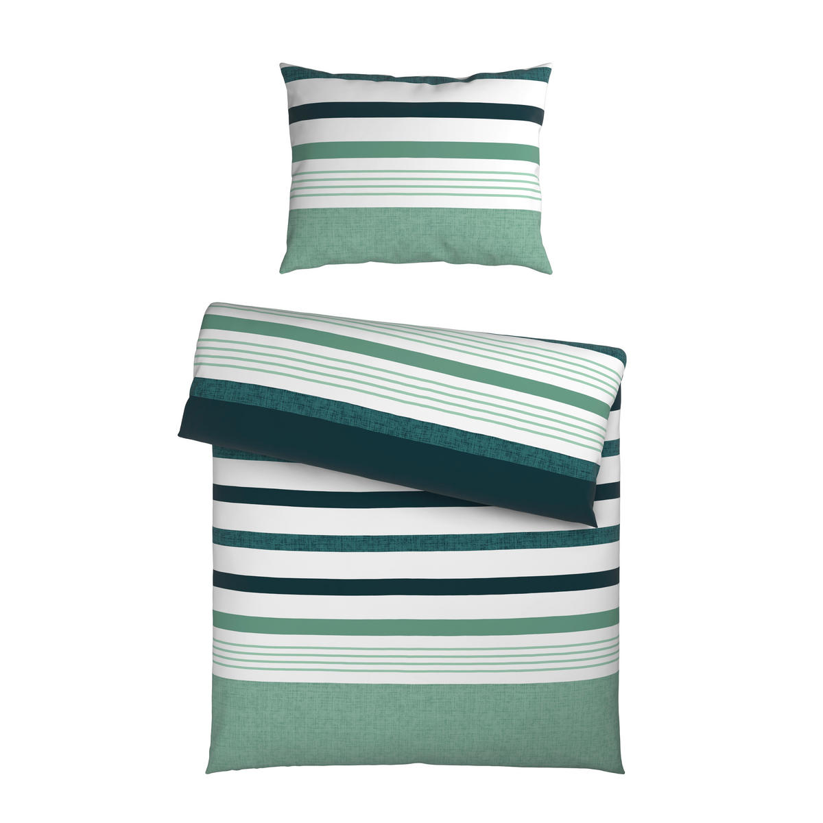 POSTEĽNÁ BIELIZEŇ, renforcé, zelená, 140/200 cm - zelená, Basics, textil (140/200cm) - Novel