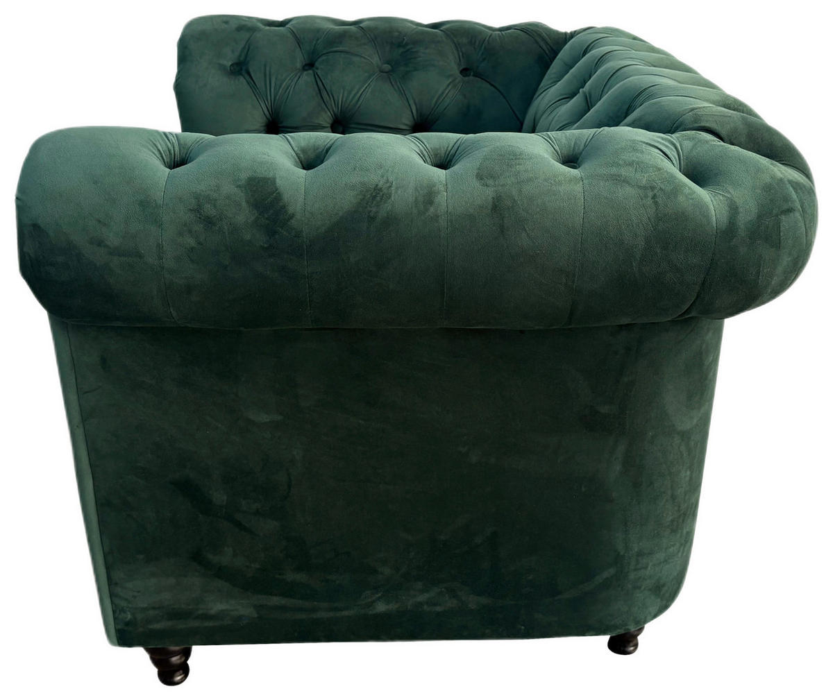 CHESTERFIELD-SESSEL Samt Grün, Schwarz  - Schwarz/Grün, Trend, Holz/Textil (102/73/87cm) - Xora