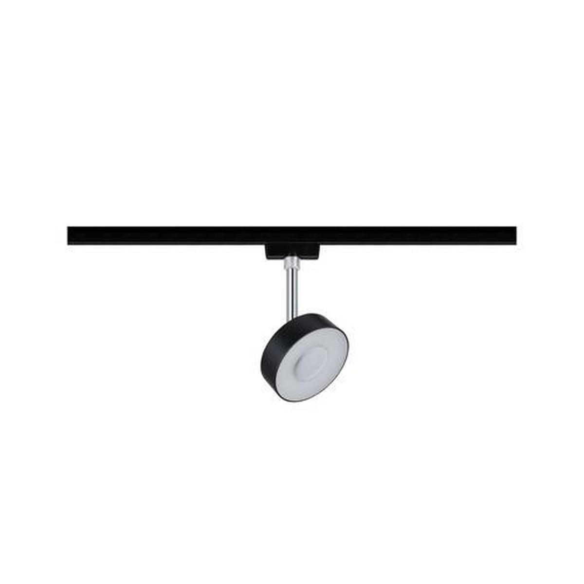 SCHIENENSYSTEM-STRAHLER Urail   - Chromfarben/Schwarz, Design, Kunststoff/Metall (9,8/14,7/5cm) - Paulmann