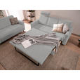 3-SITZER-SOFA in Flachgewebe Hellgrau  - Chromfarben/Hellgrau, Design, Textil/Metall (195/83/85cm) - Xora