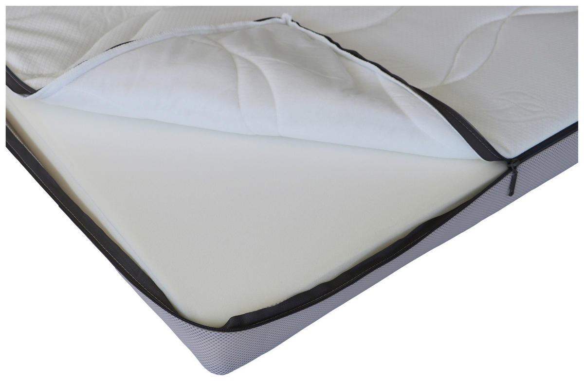 FEDŐMATRAC 90/200 cm  - fehér, Basics, textil (90/200cm) - Sleeptex
