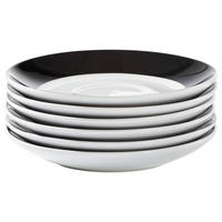 UNTERTASSENSET VARIO    - Schwarz/Weiß, Basics, Keramik (14,5cm) - Van Well