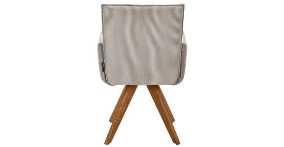 ARMLEHNSTUHL in Holz, Textil Ecru - Wildeiche/Ecru, Design, Holz/Textil (59/87/62cm) - Johann Jakob
