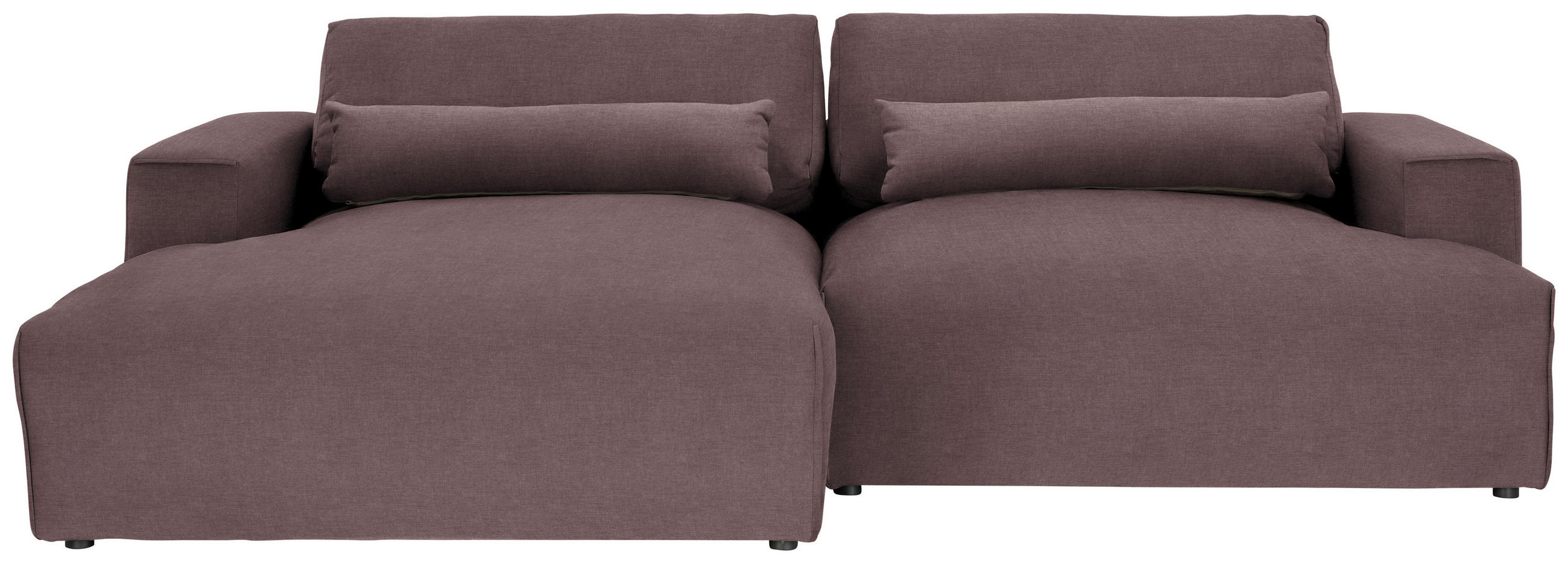 ECKSOFA Struktur Mauve  - Mauve/Schwarz, Design, Kunststoff/Textil (187/267cm) - Stylife