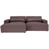 ECKSOFA Struktur Mauve  - Mauve/Schwarz, Design, Kunststoff/Textil (187/267cm) - Stylife