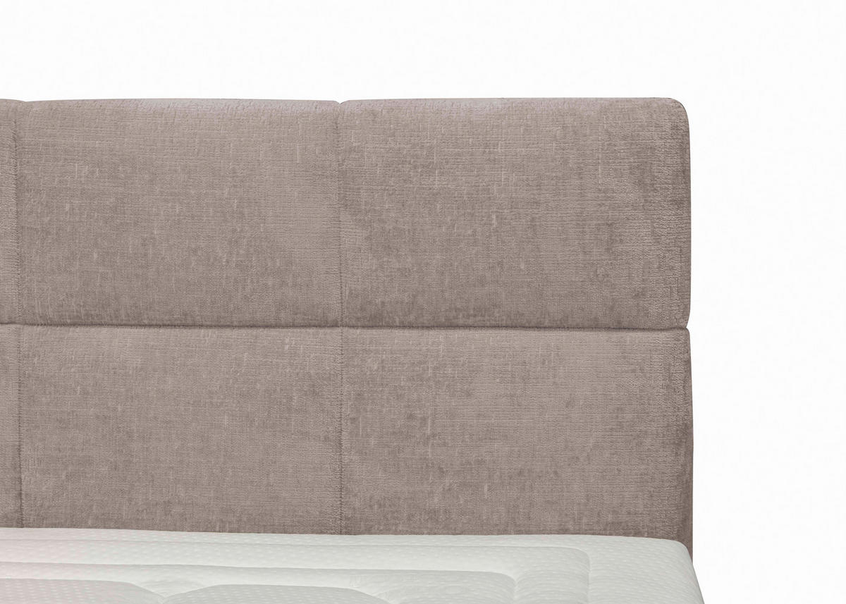 BOXSPRINGBETT 180/200 cm  in Taupe  - Taupe/Eichefarben, Konventionell, Holz/Textil (180/200cm) - Carryhome
