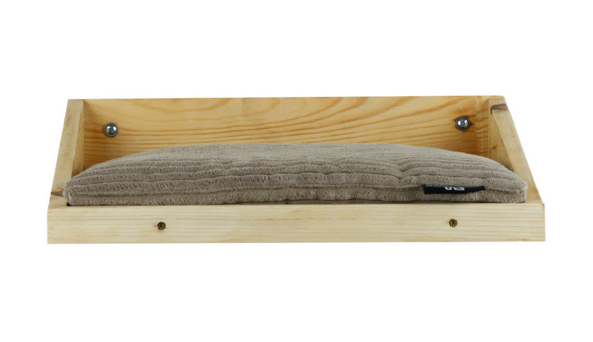 KATZEN-HÄNGESESSEL - Hellbraun/Kieferfarben, Basics, Holz/Textil (40/28/15cm)