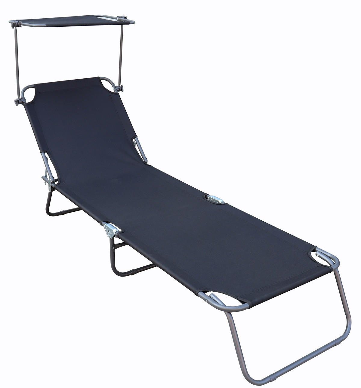 DREIBEINLIEGE 55/24/185 cm  - Anthrazit, Basics, Textil/Metall (55/24/185cm) - Ambia Garden