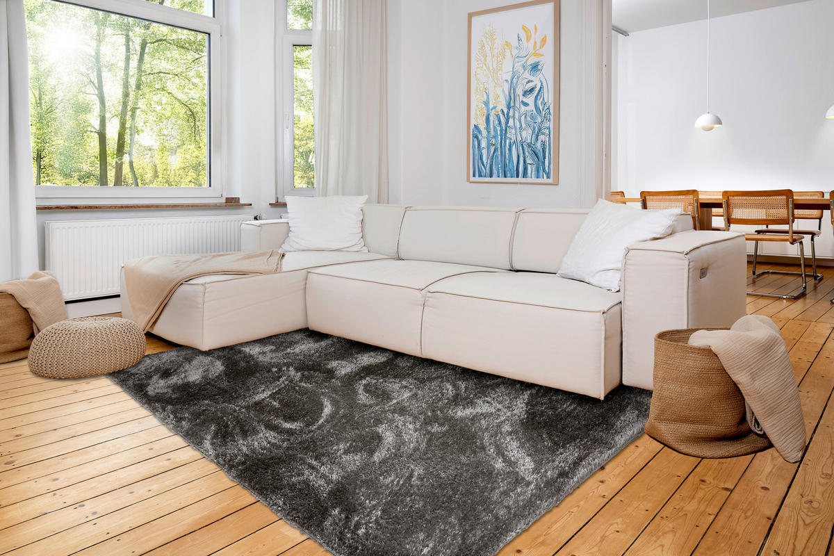 WEBTEPPICH 120/180 cm Paulie Grau rechteckig  - Grau, Basics, Textil (120/180cm) - Astra