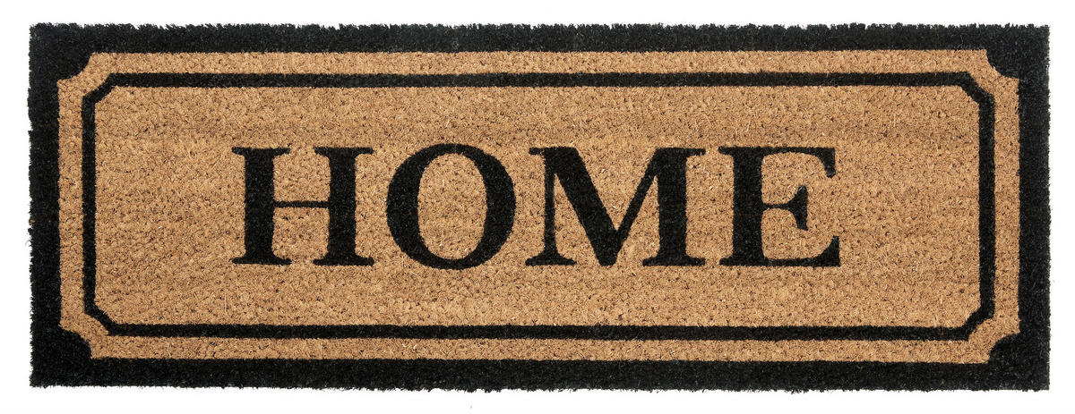KOKOSMATTE  27/70 cm  Schwarz, Hellbraun  - Hellbraun/Schwarz, Basics, Naturmaterialien/Kunststoff (27/70cm) - Hanse Home