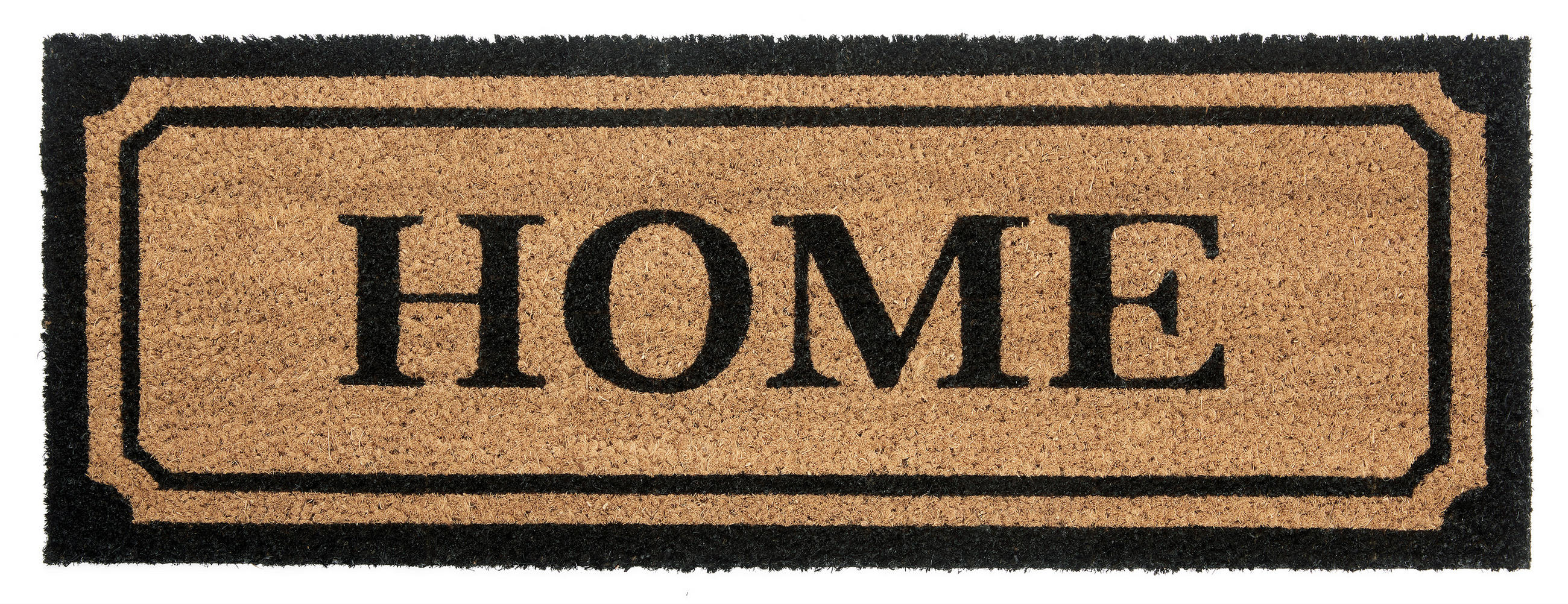 Hanse Home Kokosmatte Mix Mats Schwarz, Hellbraun 27x70 cm
