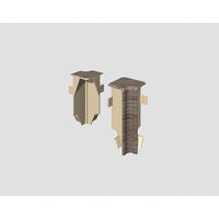 Innenecke Eiche Grau Grau, Eichefarben  - Eichefarben/Grau, Basics, Kunststoff (1.6/0.7/5.9cm) - Egger Holzwerkstoffe