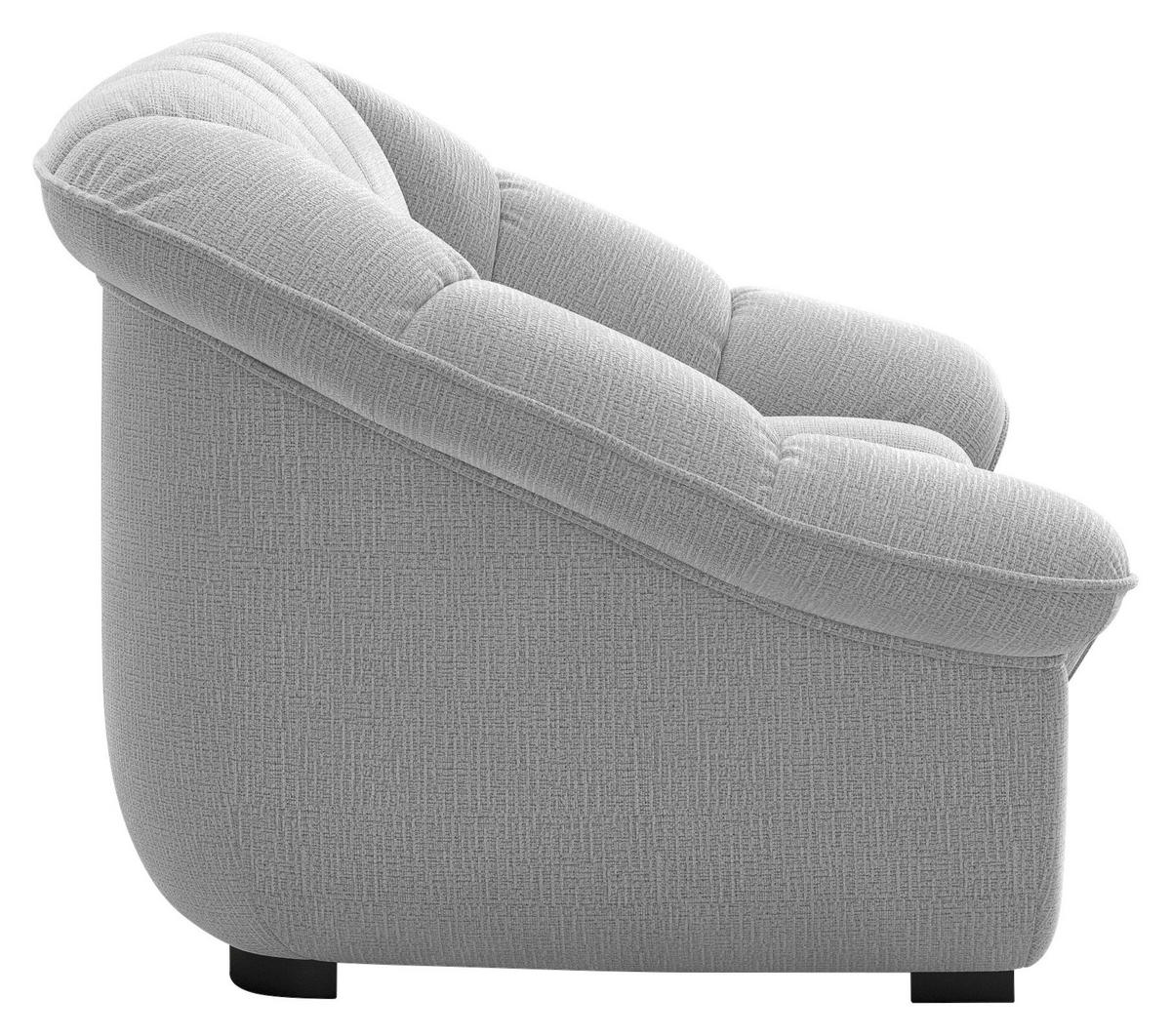 2-SITZER-SOFA Chenille Hellgrau  - Hellgrau/Schwarz, KONVENTIONELL, Kunststoff/Textil (163/88/104cm) - Welnova