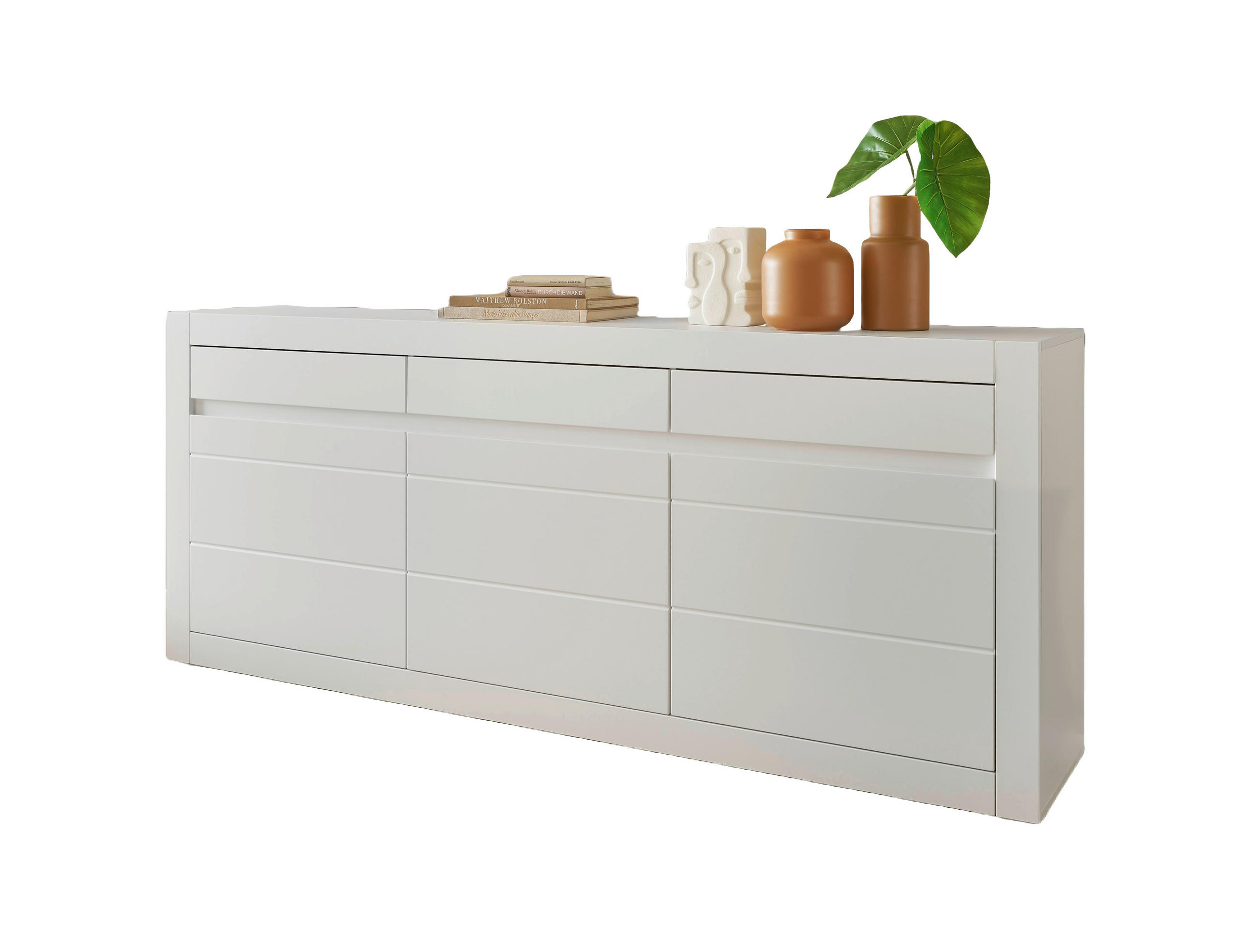 SIDEBOARD  217/90/42 cm 3 Schublade(n)  - Eichefarben/Weiß, Design, Holzwerkstoff (217/90/42cm) - MID.YOU