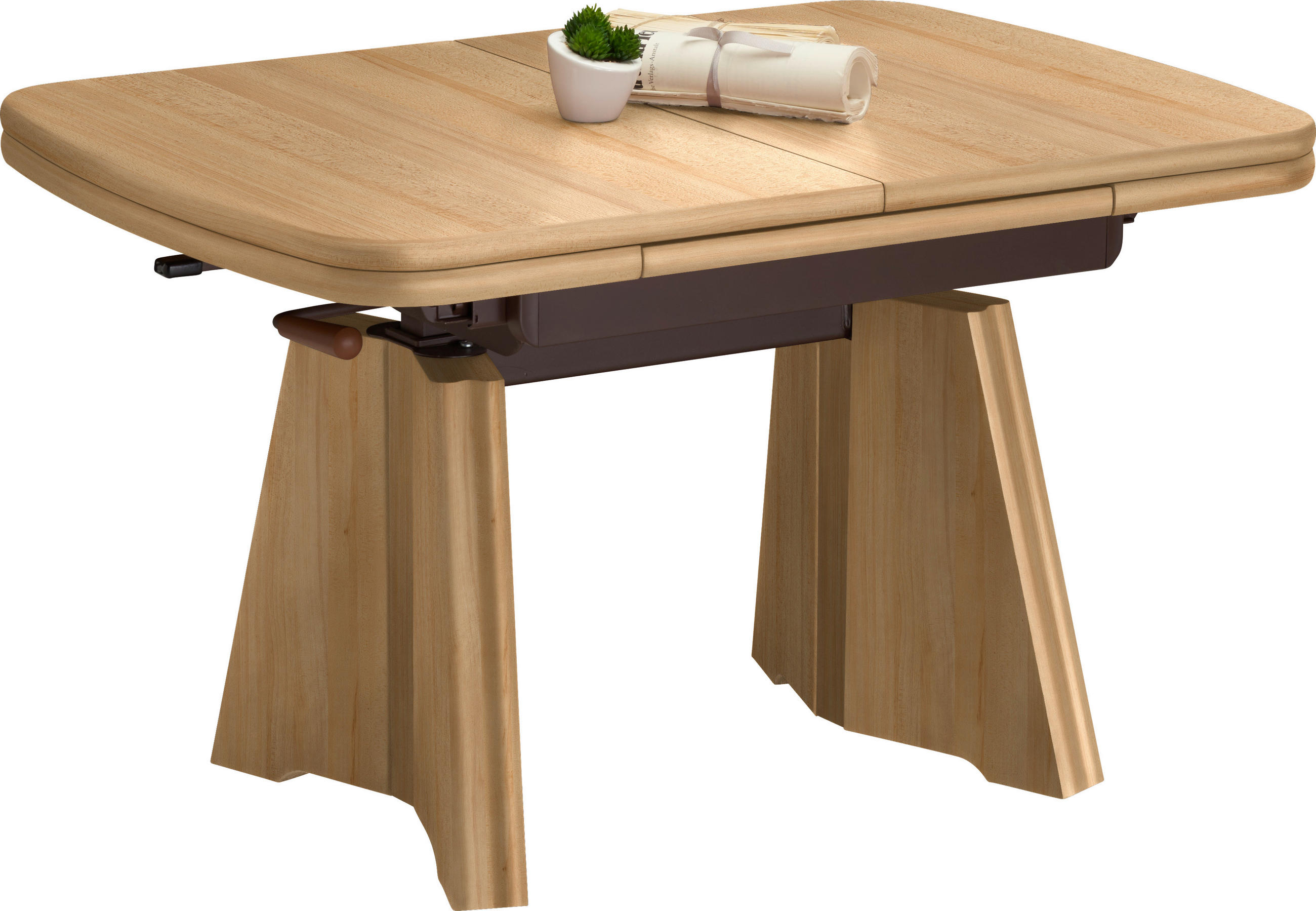 COUCHTISCH in Metall, Holzwerkstoff 90-131/65/56-75 cm  - Buchefarben, Konventionell, Holzwerkstoff/Metall (90-131/65/56-75cm) - Venda