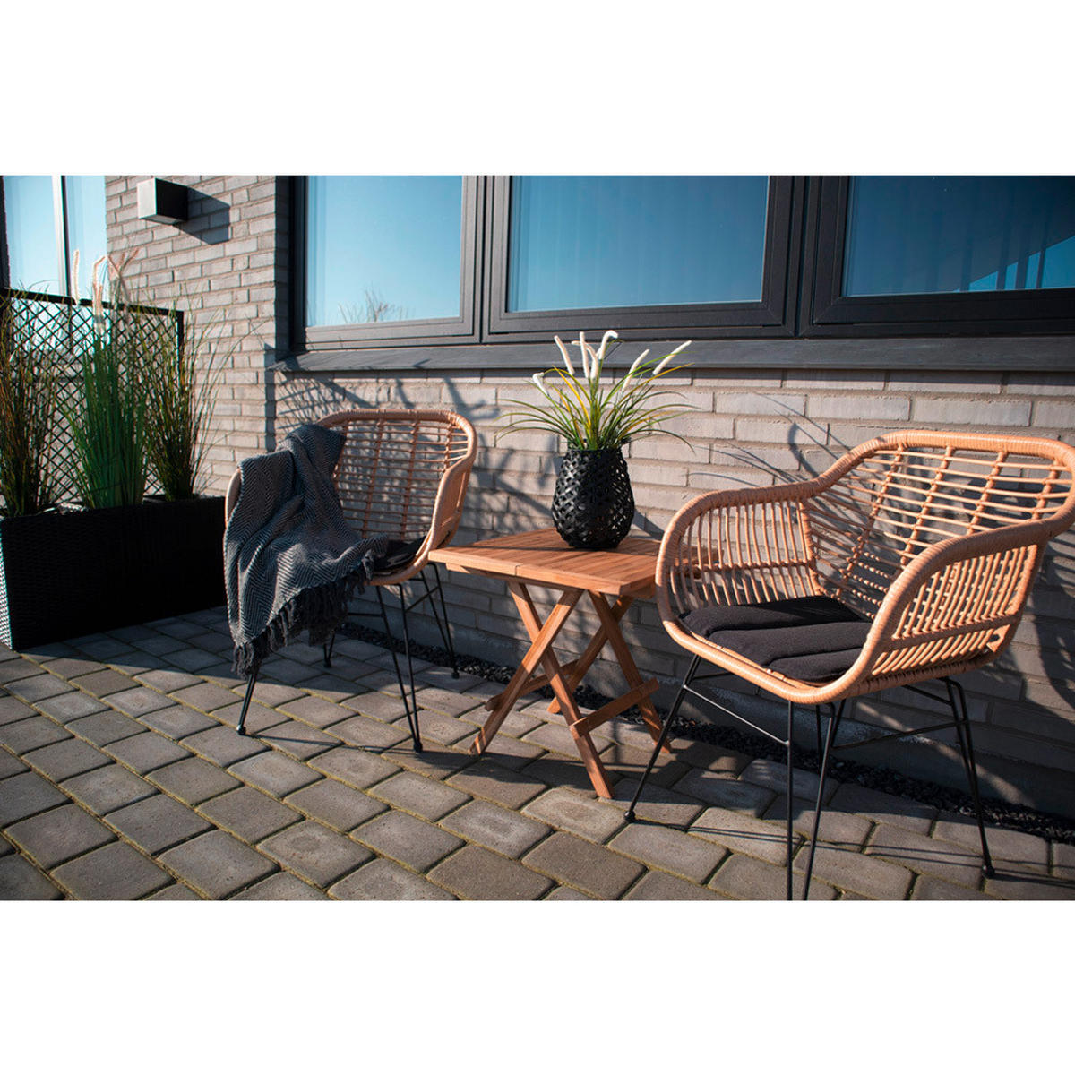GARTENTISCH  - Braun, MODERN, Holz (50/50/50cm) - MID.YOU