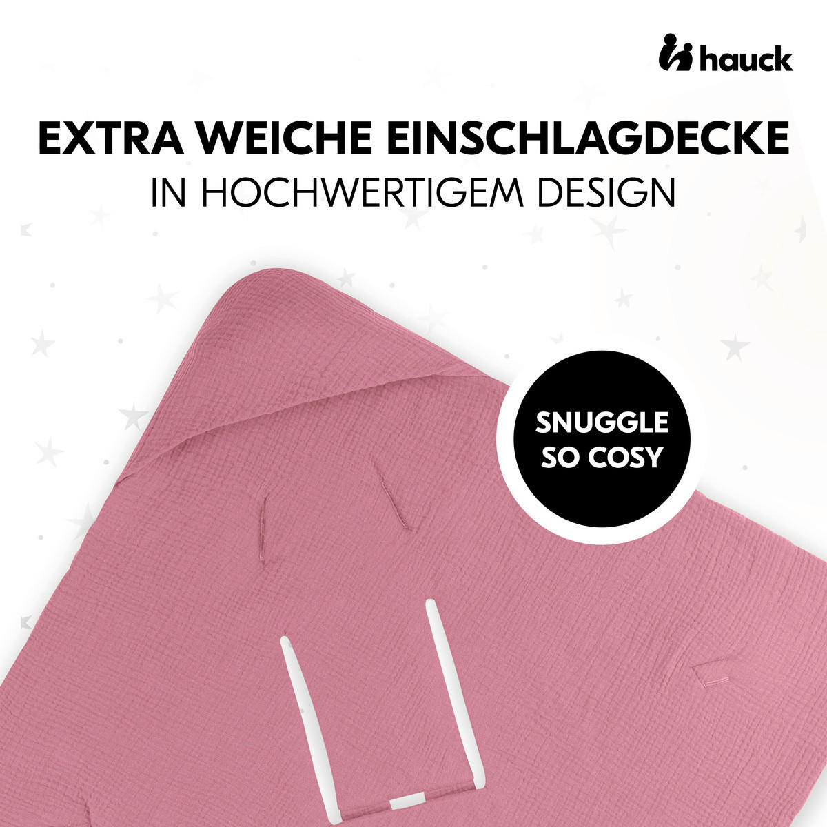 EINSCHLAGDECKE Snuggle so Cosy      - Beere, Basics, Textil (75/0,6/75cm) - Hauck