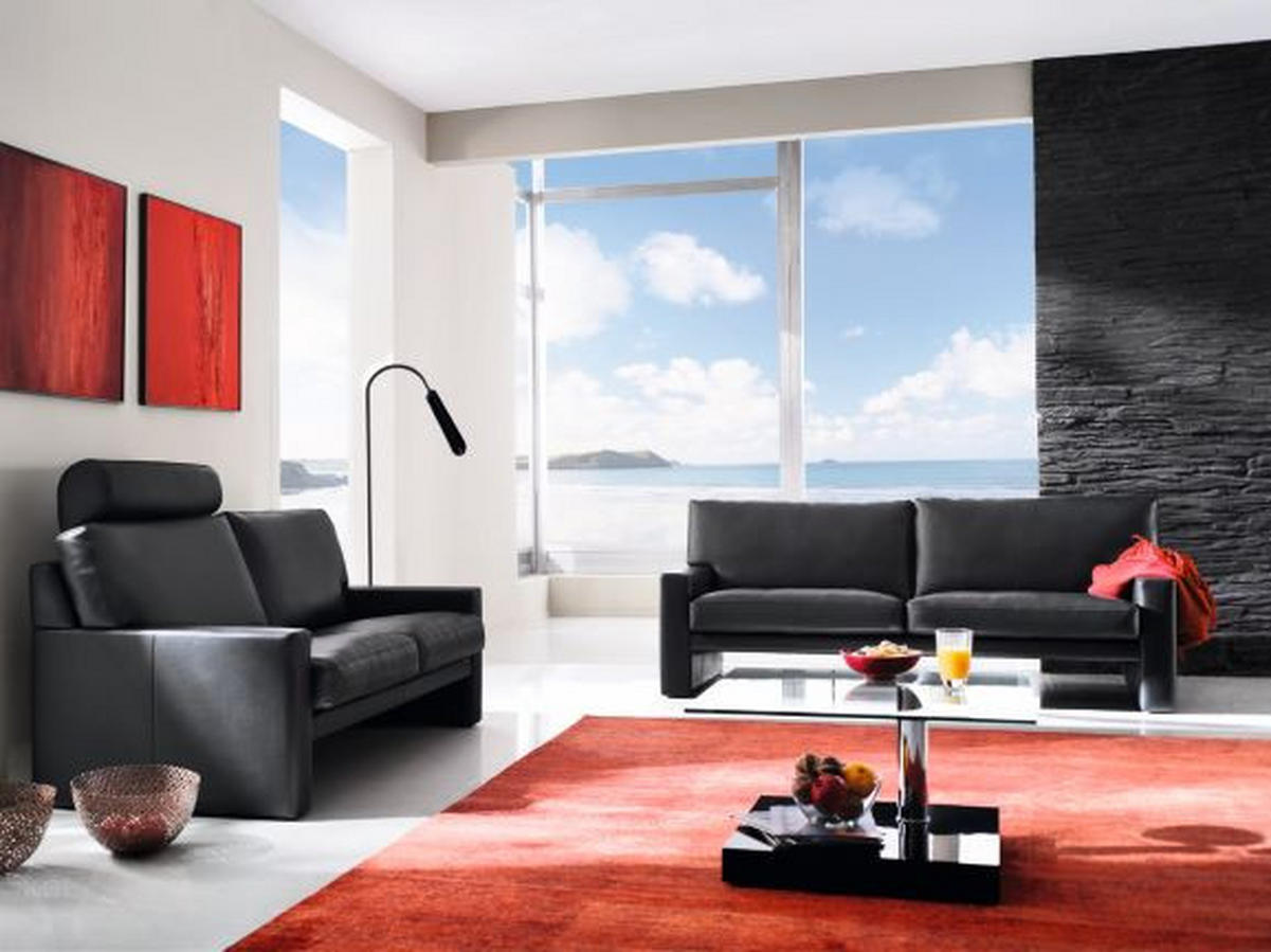 SOFA  in Echtleder Dunkelbraun  - Dunkelbraun, Design, Leder (200/84/92cm) - Erpo