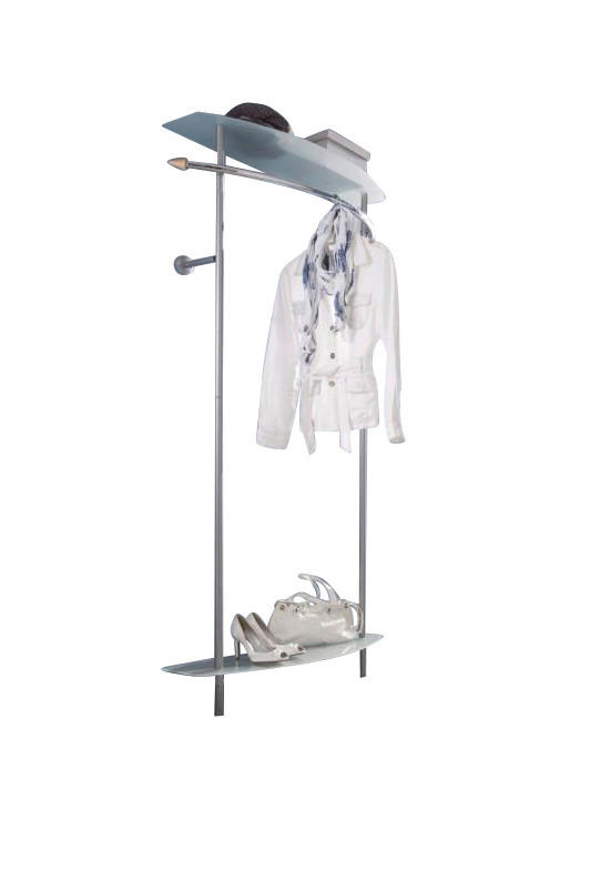 WANDGARDEROBE  in Buche massiv Alufarben  - Alufarben, Design, Glas/Holz (96/182/30cm) - MID.YOU