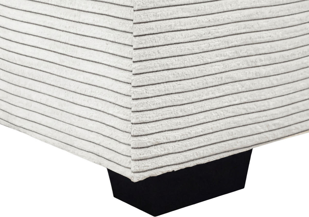 ECKSOFA Naturfarben Cord Zierkissen, Rückenkissen, Schlaffunktion, Rücken echt, Liegefläche im Originalstoff  - Schwarz/Naturfarben, KONVENTIONELL, Holz/Textil (298/202cm) - Carryhome