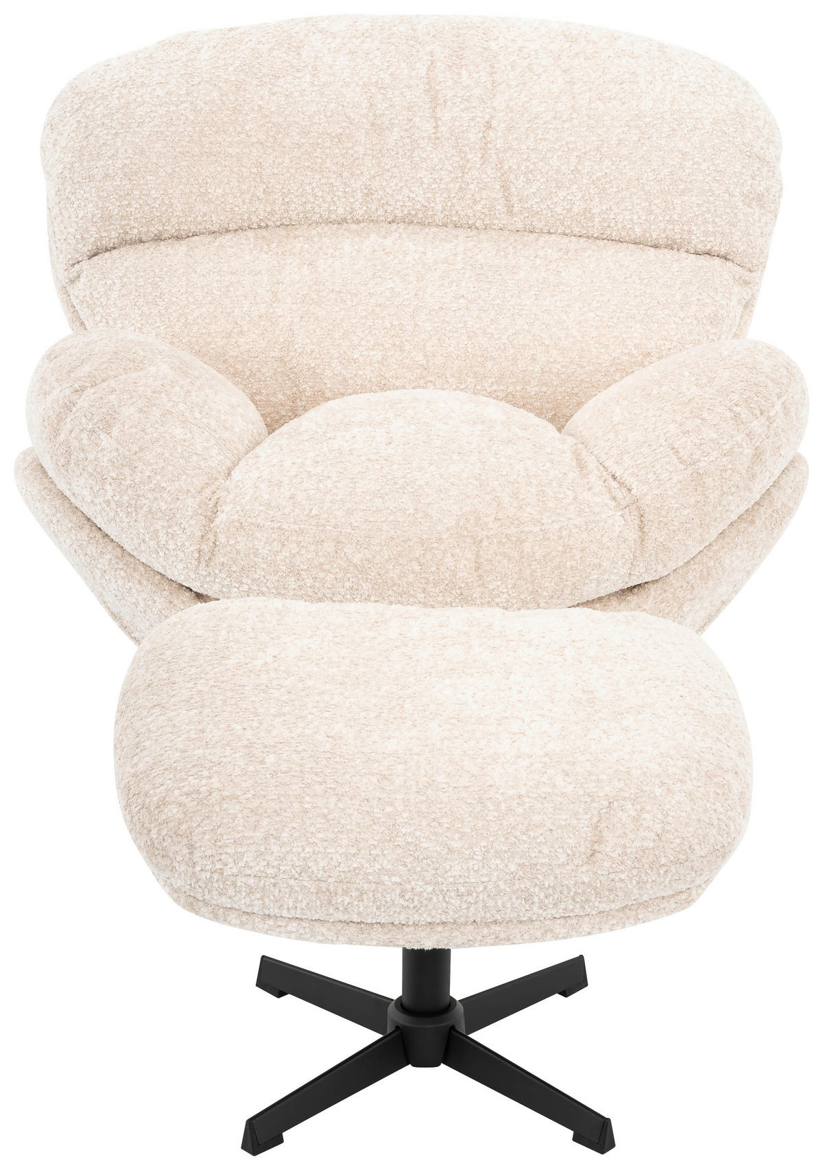 RELAXSESSEL Metall, Textil Schwarz, Beige  - Beige/Schwarz, Basics, Textil/Metall (97/98/93cm) - Carryhome