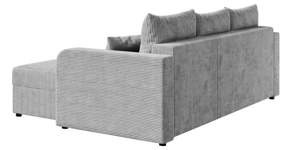 ECKSOFA  in Cord Grau  - Schwarz/Grau, KONVENTIONELL, Kunststoff/Textil (238/144cm) - Carryhome