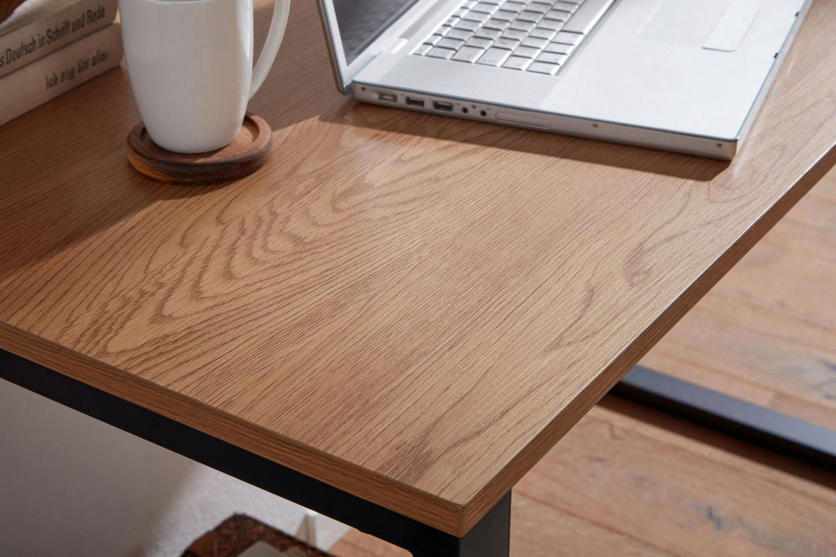 SCHREIBTISCH 120/60/76 cm  in Braun  - Schwarz/Braun, Modern, Holzwerkstoff/Metall (120/60/76cm) - MID.YOU