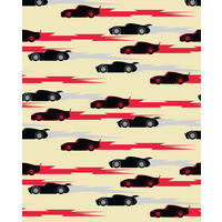 FOTOTAPETE CARS PATTERN  - Beige, Design, Textil (200/250cm) - Disney