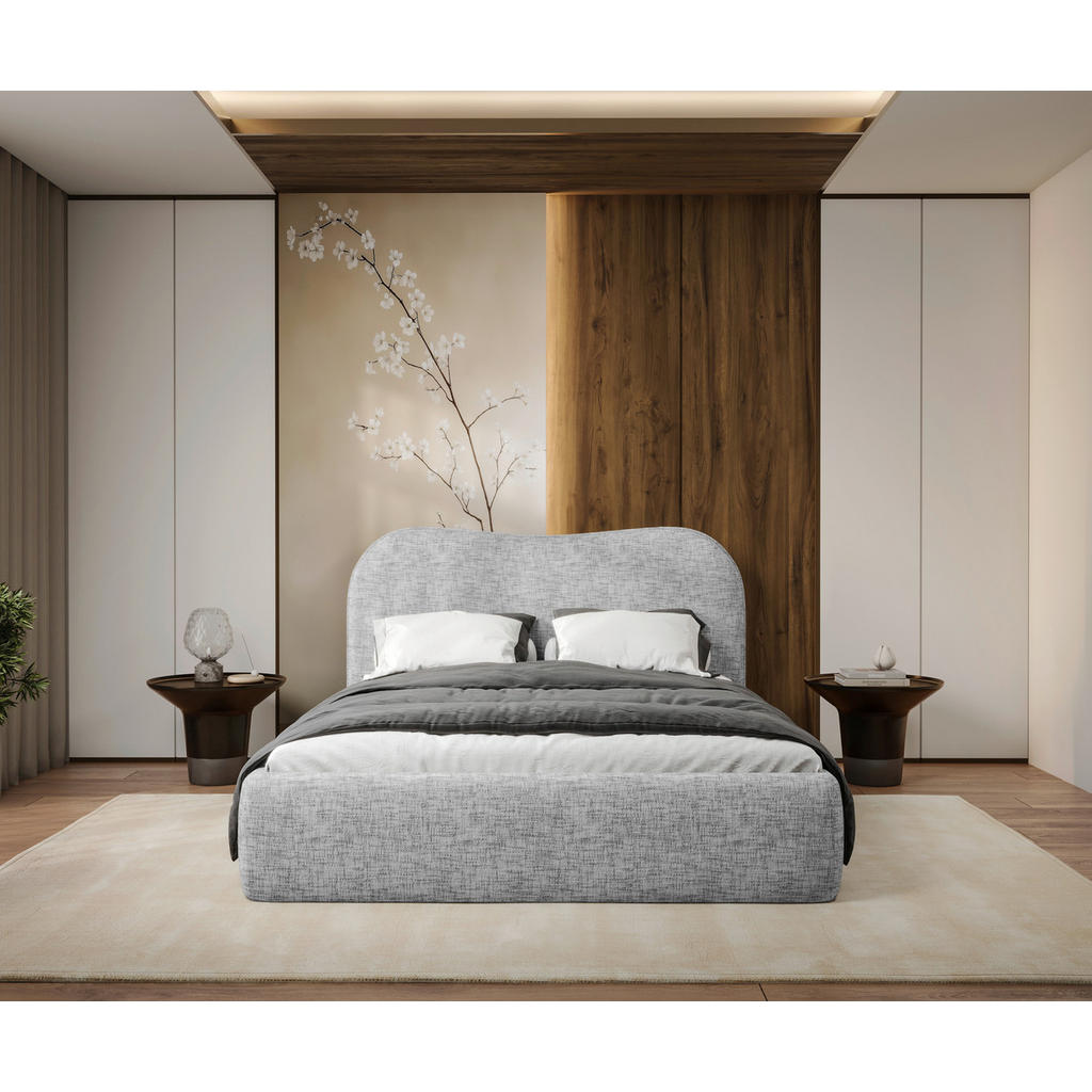 Thumbnail - Mid.you Polsterbett, Grau, Metall, 140x200 cm, Bettkasten, Lattenrost, gepolstertes Kopfteil, in verschiedenen Größen er...