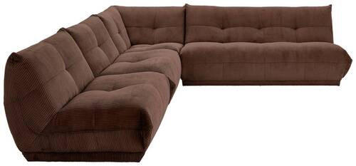 HÖRNSOFFA i manchester brun  - brun, Trend, textil (315/285cm) - Livetastic