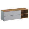 TV-ELEMENT  in 120/42/42 cm  - Eichefarben/Alufarben, Trend, Holzwerkstoff/Metall (120/42/42cm) - Stylife