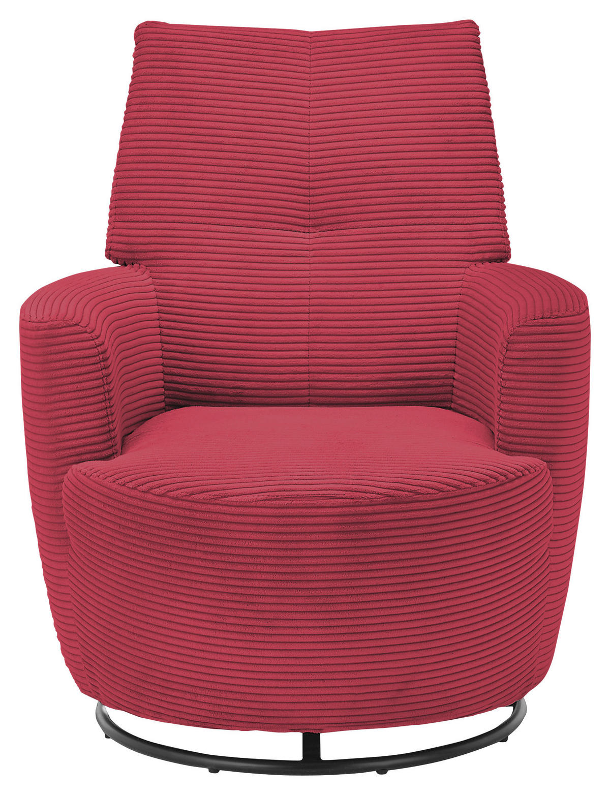 SESSEL Cord Beere    - Beere/Schwarz, Design, Textil/Metall (80/96/88cm) - SetOne by Musterring