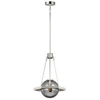 HÄNGLAMPA Harper 1 35.2/74 cm  - nickelfärgad, Design, metall/glas (35.2/74cm) - Elstead Lighting