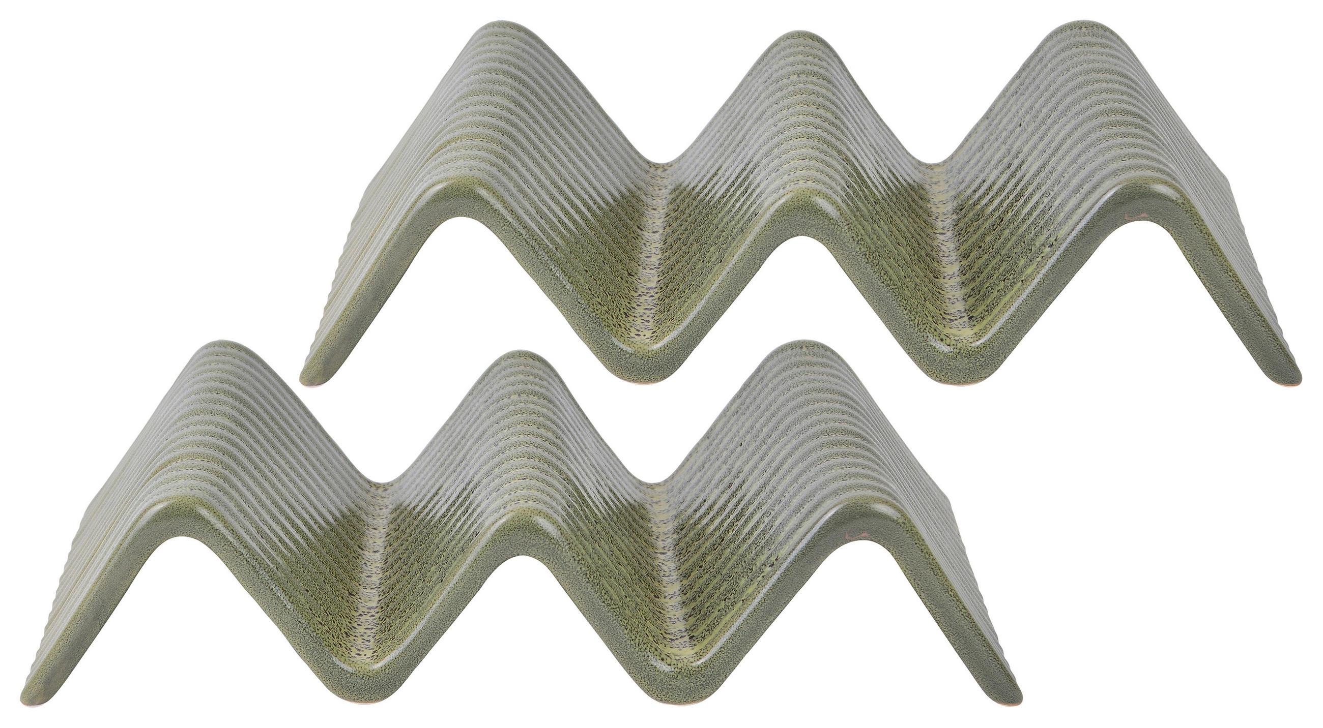 SERVIERSCHALENSET 2-teilig Streat Food   - Grün, Basics, Keramik (10,5/22cm) - Creatable