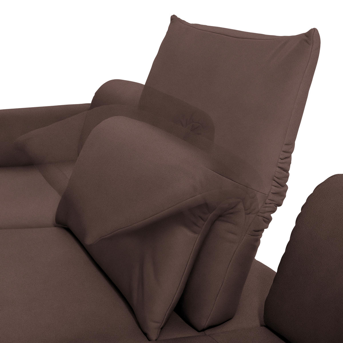 ECKSOFA in Echtleder Braun  173/308 cm  - Anthrazit/Braun, Design, Leder/Metall (173/308cm) - Joop!
