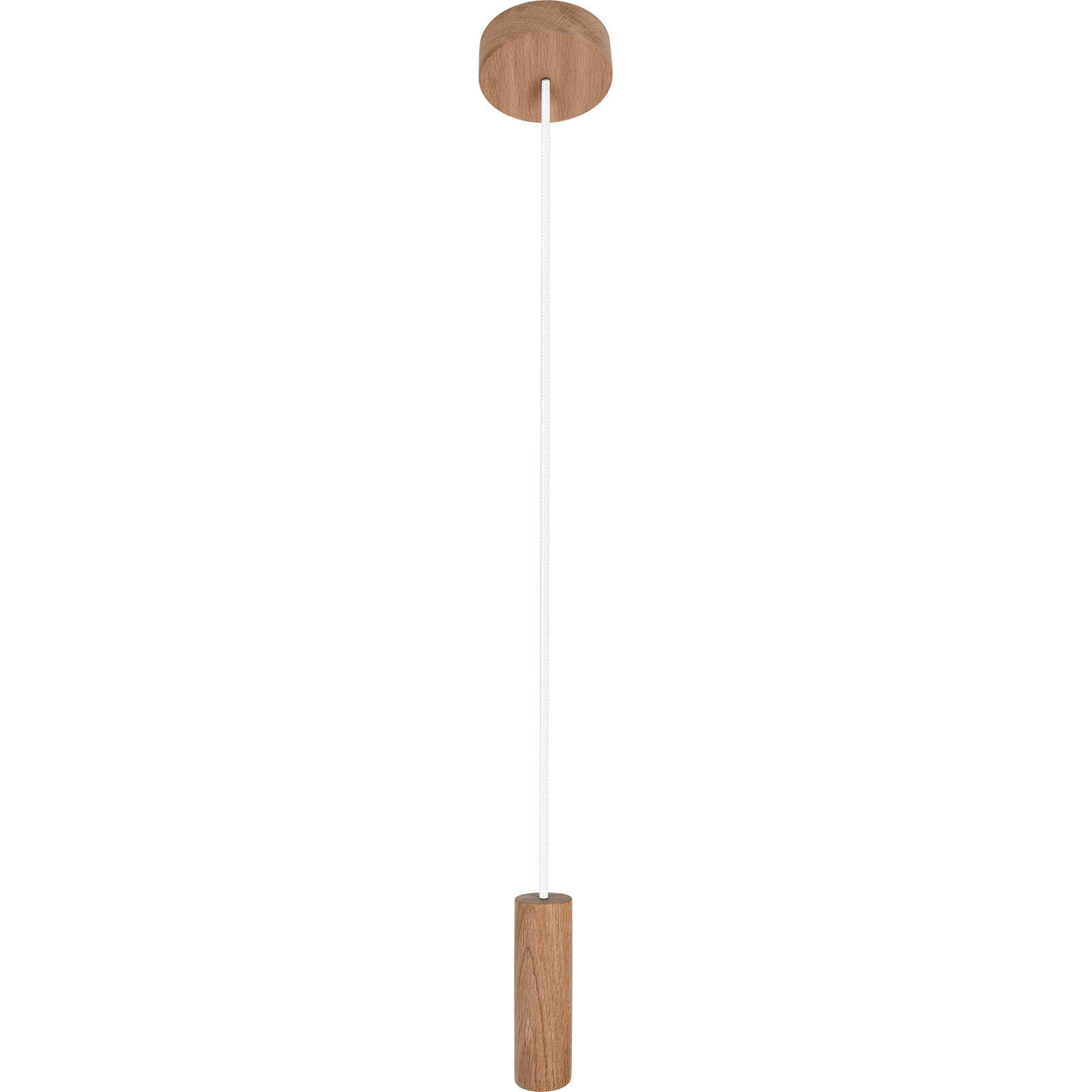 HÄNGELEUCHTE Madera - Eiche  - Eichefarben/Weiß, Natur, Holz (10/90-140cm)