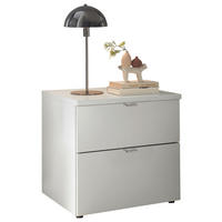 NACHTSCHRANK 40/46,4/43 cm  - Chromfarben/Schwarz, Basics, Holzwerkstoff/Metall (40/46,4/43cm) - Dieter Knoll