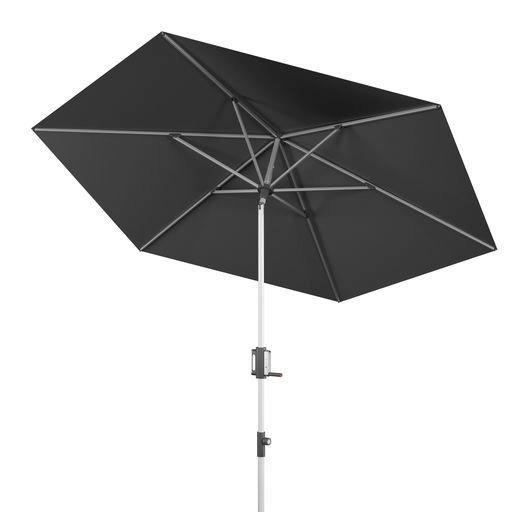 SONNENSCHIRM 290 cm Dunkelgrau  - Dunkelgrau/Silberfarben, Basics, Textil/Metall (290/223-256cm) - KNIRPS