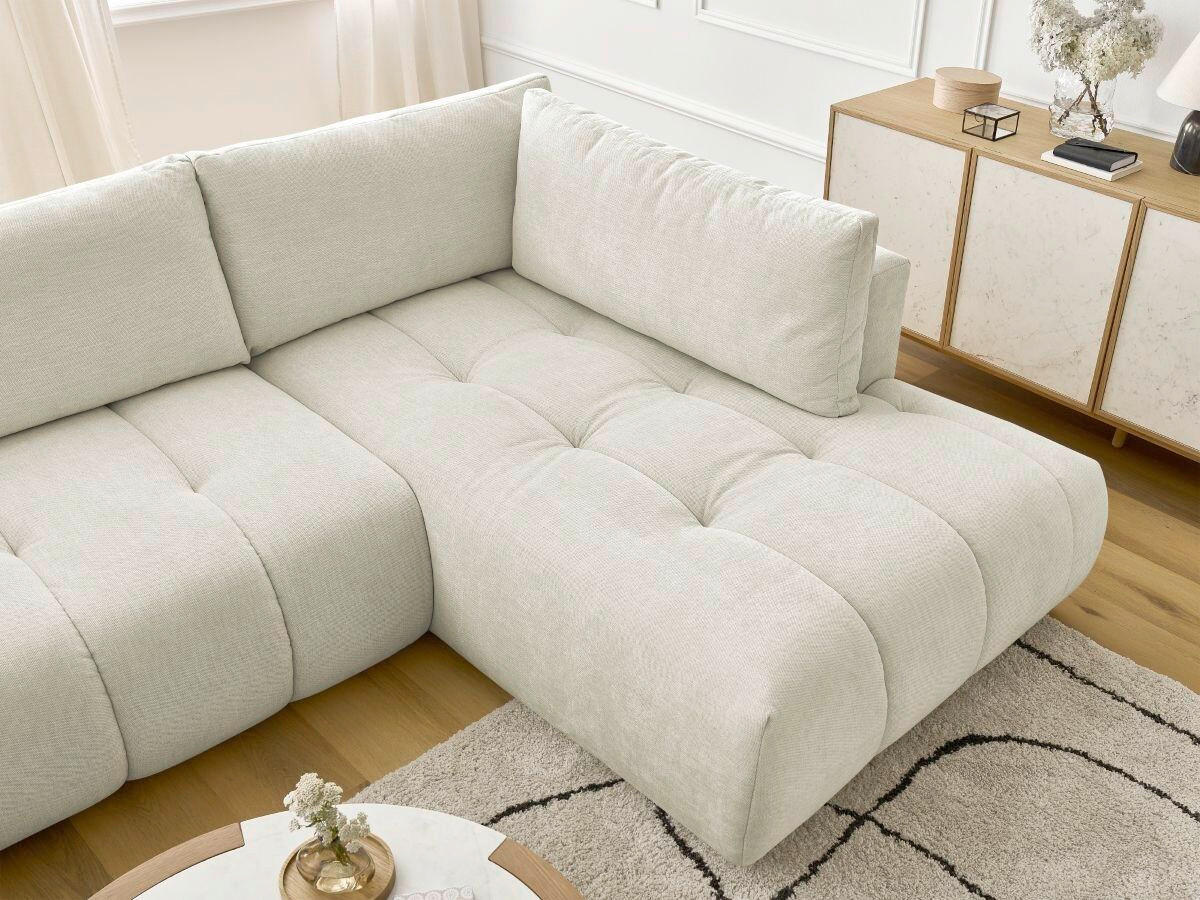 WOHNLANDSCHAFT  FUJI  Beige Leinenoptik  - Beige/Schwarz, MODERN, Kunststoff/Textil (160/377/204cm)